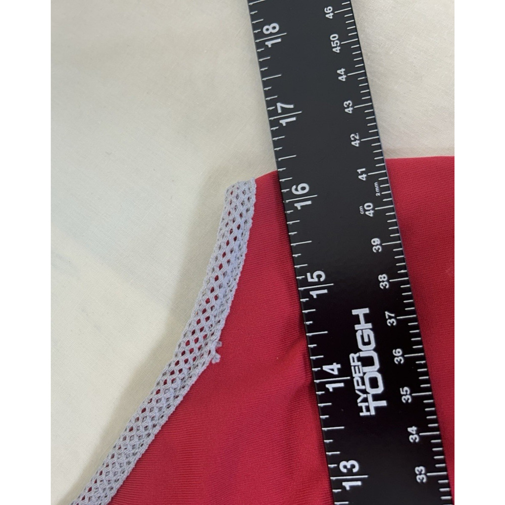 Tommy Jeans Athletics Women's Large Tank Top Shelf Bra Red Orange Vintage 90s - Picture 6 of 8